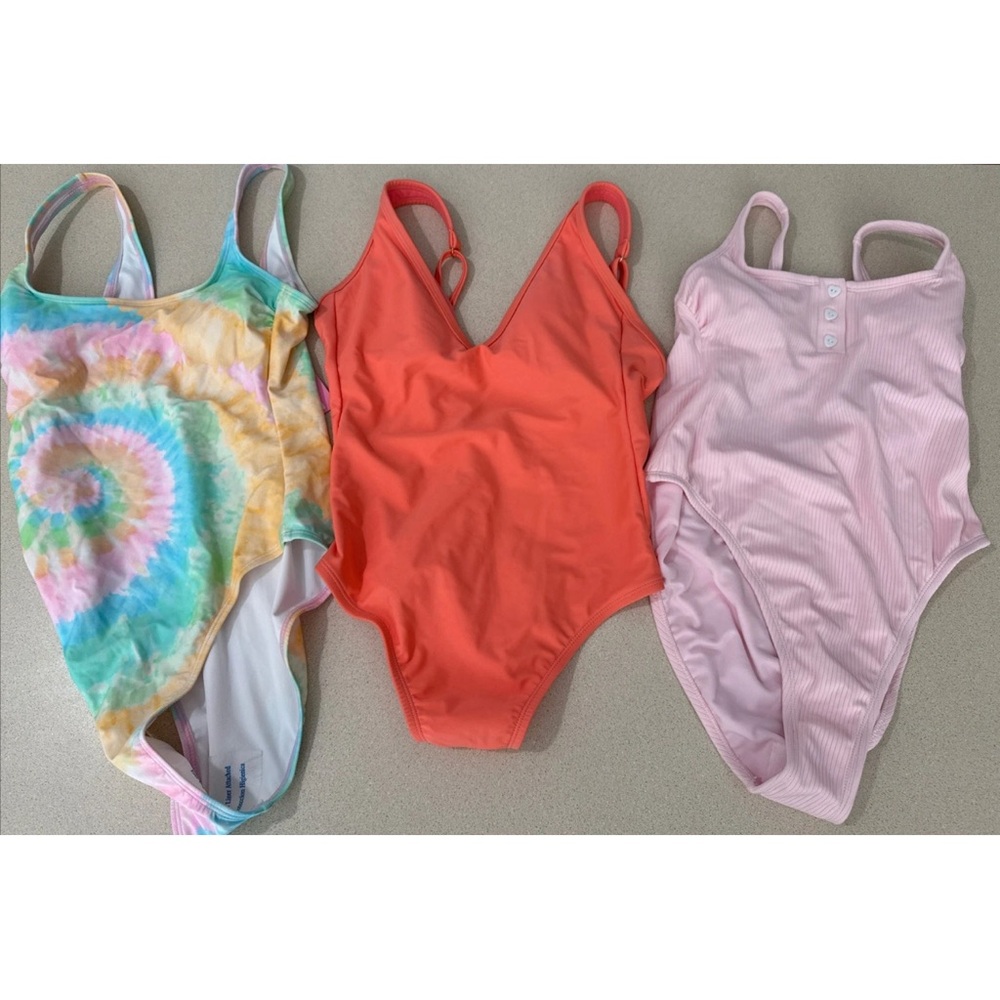 Loy of 3 Women's One Piece Swimsuits vibrant colors  small